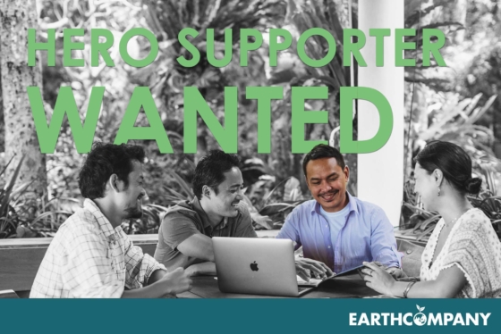 EARTH COMPANY 「HERO SUPPORTER WANTED」メインビジュアル