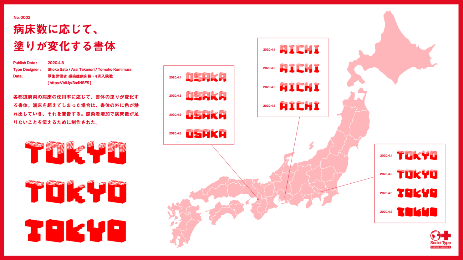 「病床数に応じて塗りが変化する書体」の資料キャプチャ